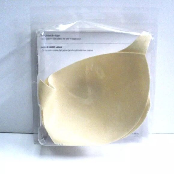 Dritz Solid Molded Bra Cups 1 Pair Fits C/D Cup Cream Swimwear, Formal Wear NEW - Picture 2 of 4